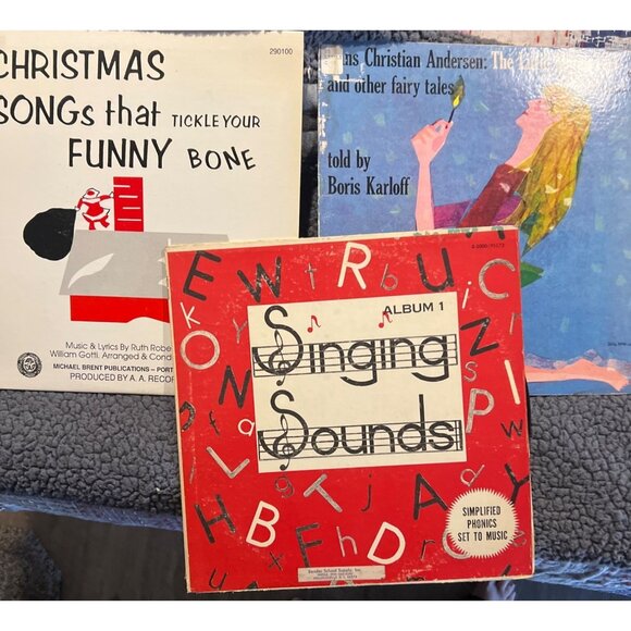 Vintage Record Lot 33 1/3 Disco Big Bird Peter and Wolf Pied Piper Cathy Fink - Picture 5 of 5